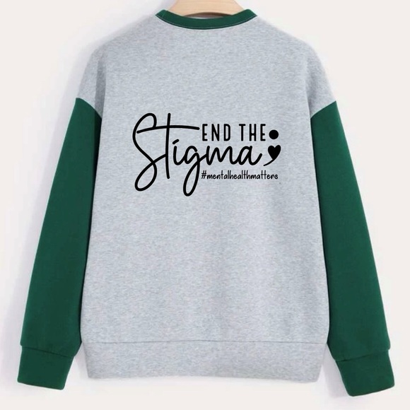 Serotonin Mental Health graphic oversized pullover crewneck sweatshirt small - Picture 3 of 8